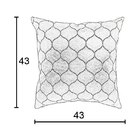 Capa Para Almofada Em Veludo Bordado Supreme Quadrada Cinza