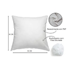 Capa Para Almofada Em Veludo Liso Quadrada 50x50 Com Enchimen