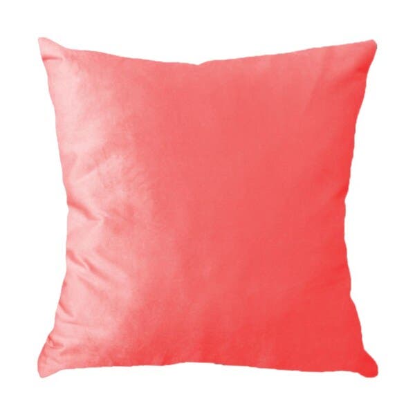 Capa Para Almofada Em Veludo Liso Quadrada 50x50 Rosa Coral | Leroy Merlin
