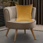 Capa Para Almofada Em Veludo Liso Quadrada 60x60  Mostarda