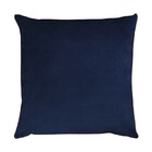 Capa Para Almofada Em Veludo Liso Quadrada 60x60 Azul Marinho