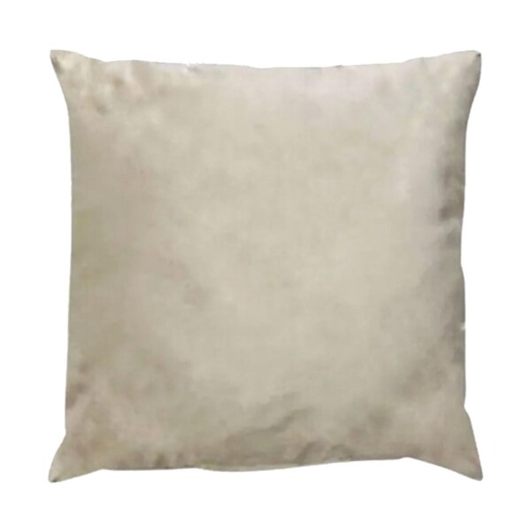 Capa Para Almofada Em Veludo Liso Quadrada 60x60 Bege