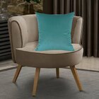 Capa Para Almofada Em Veludo Liso Quadrada 60x60 Com Enchimen