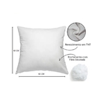 Capa Para Almofada Em Veludo Liso Quadrada 60x60 Com Enchimen