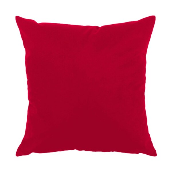 Capa Para Almofada Em Veludo Liso Quadrada 60x60 Vermelho