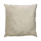 Capa Para Almofada Em Veludo Liso Quadrada Com Enchimento Bege