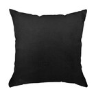 Capa Para Almofada Em Veludo Liso Quadrada Preto