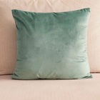 Capa Para Almofada Em Veludo Liso Quadrada Verde Menta