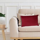 Capa Para Almofada Em Veludo Liso Retangular 60x40 Bordo