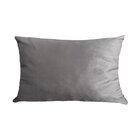 Capa Para Almofada Em Veludo Liso Retangular 60x40 Cinza Claro
