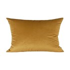 Capa Para Almofada Em Veludo Liso Retangular 60x40 Mostarda