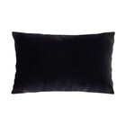 Capa Para Almofada Em Veludo Liso Retangular 60x40 Preto