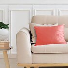 Capa Para Almofada Em Veludo Liso Retangular 60x40 Rosa Coral