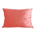 Capa Para Almofada Em Veludo Liso Retangular 60x40 Rosa Coral