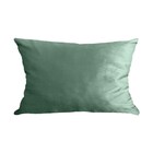 Capa Para Almofada Em Veludo Liso Retangular 60x40 Verde Menta