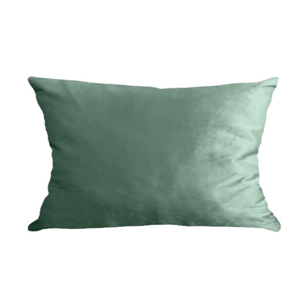 Capa Para Almofada Em Veludo Liso Retangular 60x40 Verde Menta
