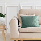 Capa Para Almofada Em Veludo Liso Retangular 60x40 Verde Menta