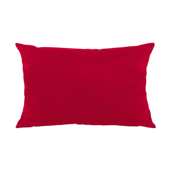 Capa Para Almofada Em Veludo Liso Retangular 60x40 Vermelho