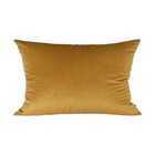 Capa Para Almofada Em Veludo Liso Retangular Mostarda