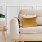 Capa Para Almofada Em Veludo Liso Retangular Mostarda