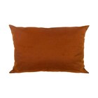 Capa Para Almofada Em Veludo Liso Retangular Terracota