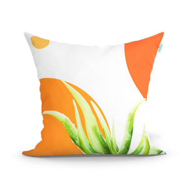 Capa Para Almofada Estampada Decorativa Laranja 45cm X 45cm C