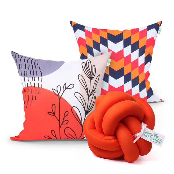 Capa Para Almofada Estampada Decorativa Para Sala 2 Unidades