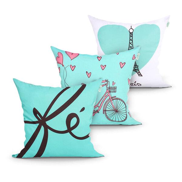 Capa Para Almofada Estampada Fé Decorativa Kit Com 3 Unidades