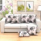 Capa Para Almofada Floral Bege Grande 2 Unidades 60cm X 60cm