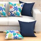 Capa Para Almofada Grande Azul E Colorida 4 Unidades 60cm X 6