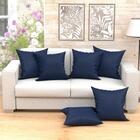 Capa Para Almofada Grande Azul Lisa 2 Unidades 60cm X 60cm Te