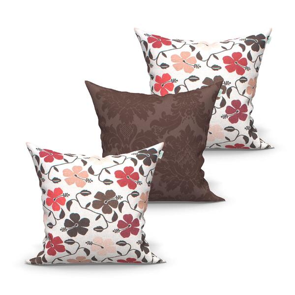 Capa Para Almofada Grande Florence E Medalhão Tabaco 60cm X 6