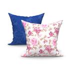 Capa Para Almofada Grande Rosa E Azul 2 Unidades 60cm X 60cm