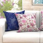 Capa Para Almofada Grande Rosa E Azul 2 Unidades 60cm X 60cm