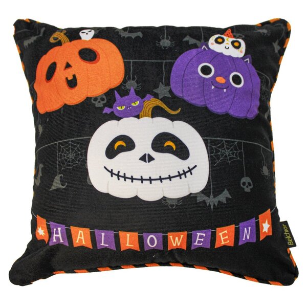 Capa Para Almofada Halloween Abóbora 43x43cm Belchior Uniq Co