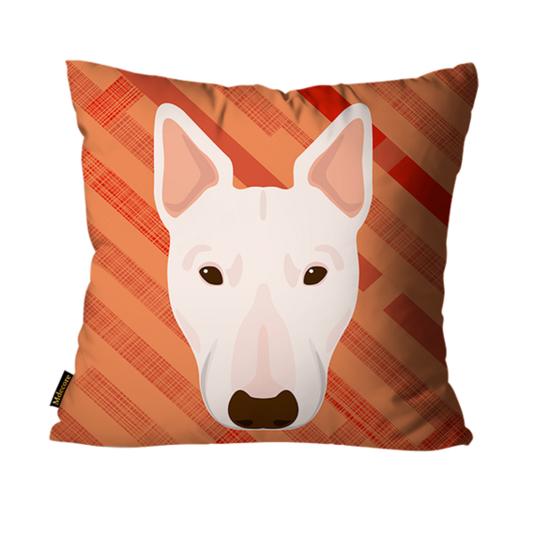Capa Para Almofada Mdecore Bull Terrier Laranja