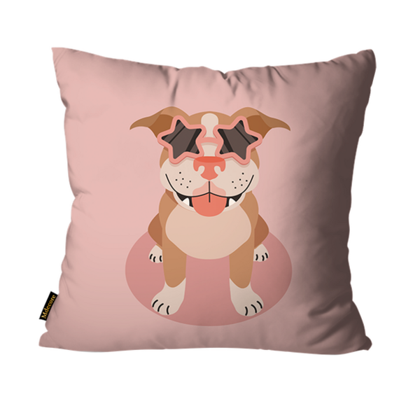 Capa Para Almofada Mdecore Pit Bull Rosa