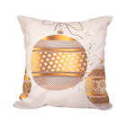 Capa Para Almofada Natal Estampado 40cm X 40cm Com Zíper 2 Un