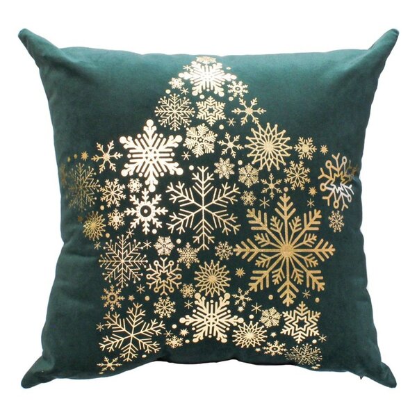 Capa Para Almofada Natalina Estrela De Arabescos Com Foil Dou