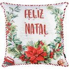 Capa Para Almofada Natalina Feliz Natal 43x43cm Belchior Uniq