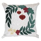 Capa Para Almofada Natalina Folhagem Com Bordado 43x43cm Belc
