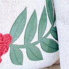 Capa Para Almofada Natalina Folhagem Com Bordado 43x43cm Belc