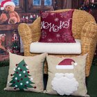 Capa Para Almofada Natalina Gorro E Barba Do Papai Noel 43x43