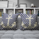 Capa Para Almofada Tecido Estampado Linha Âncora 42x42 Cm - D