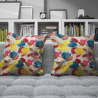 Capa Para Almofada Tecido Estampado Paletas Coloridas D60 42x