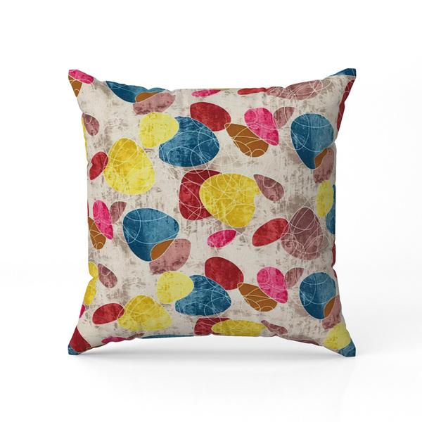 Capa Para Almofada Tecido Estampado Paletas Coloridas D60 42x