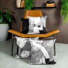 Capa Para Almofada Velveteen 784 43 Cm X 43 Cm Preta/cinza