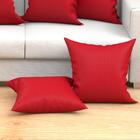 Capa Para Almofada Vermelha Lisa Clássica Grande 2 Unidades 6