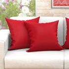 Capa Para Almofada Vermelha Lisa Clássica Grande 2 Unidades 6