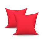 Capa Para Almofada Vermelha Lisa Clássica Grande 2 Unidades 6
